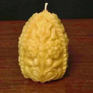 Blossom  Hill Nursery Handmade Beeswax Candle - Carved Egg
